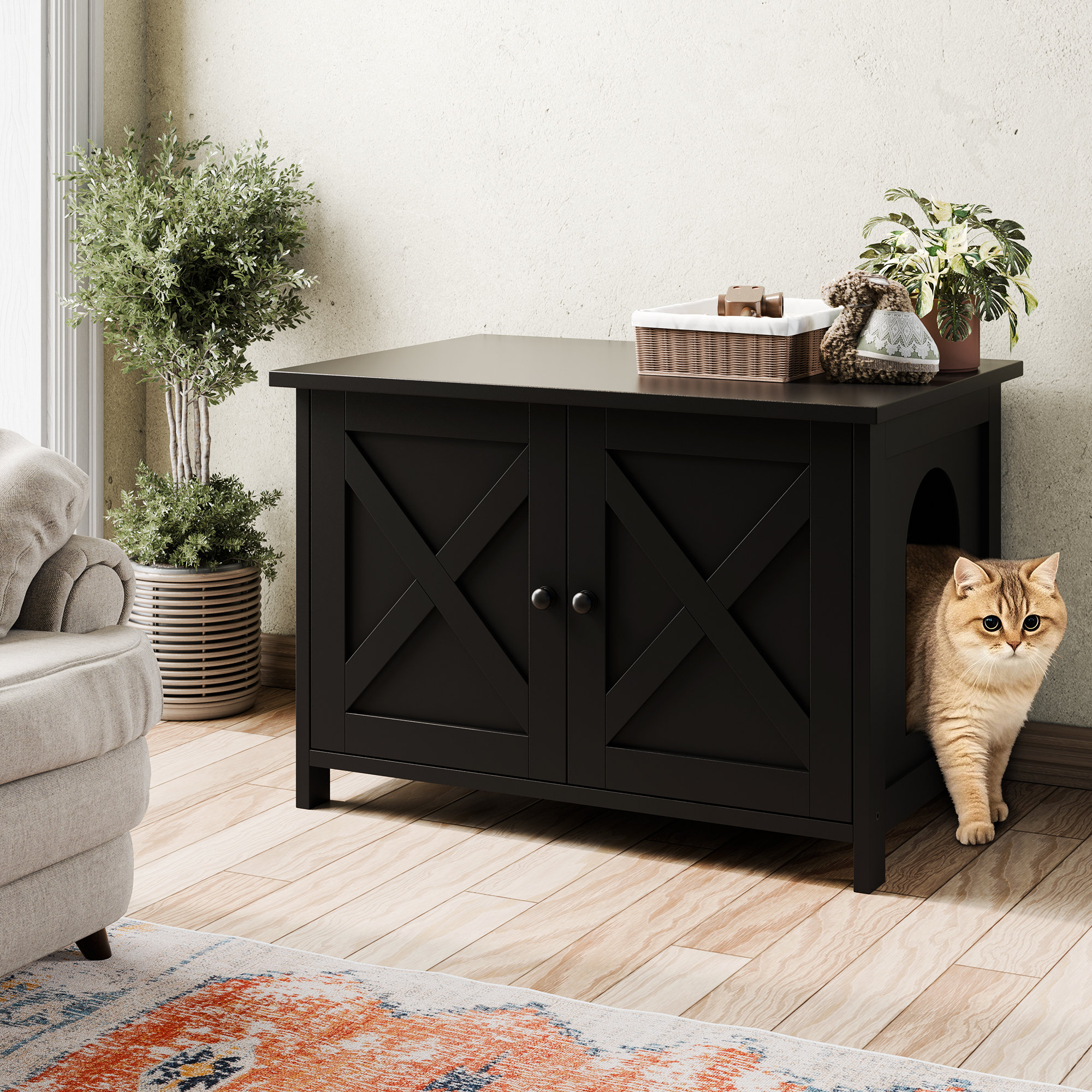 Tucker Murphy Pet™ Haio Furniture-Litter Box Enclosure & Reviews